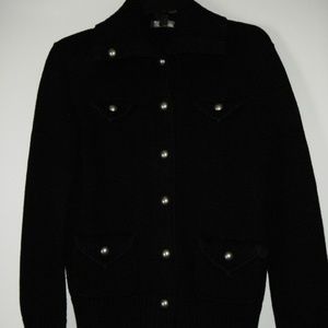 LAUREN JEANS RALPH LAUREN Black Cardigan M